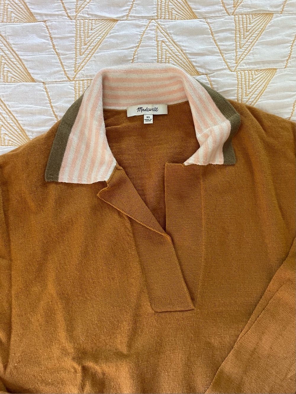 Madewell 100% Merino Wool Polo Collar Sweater